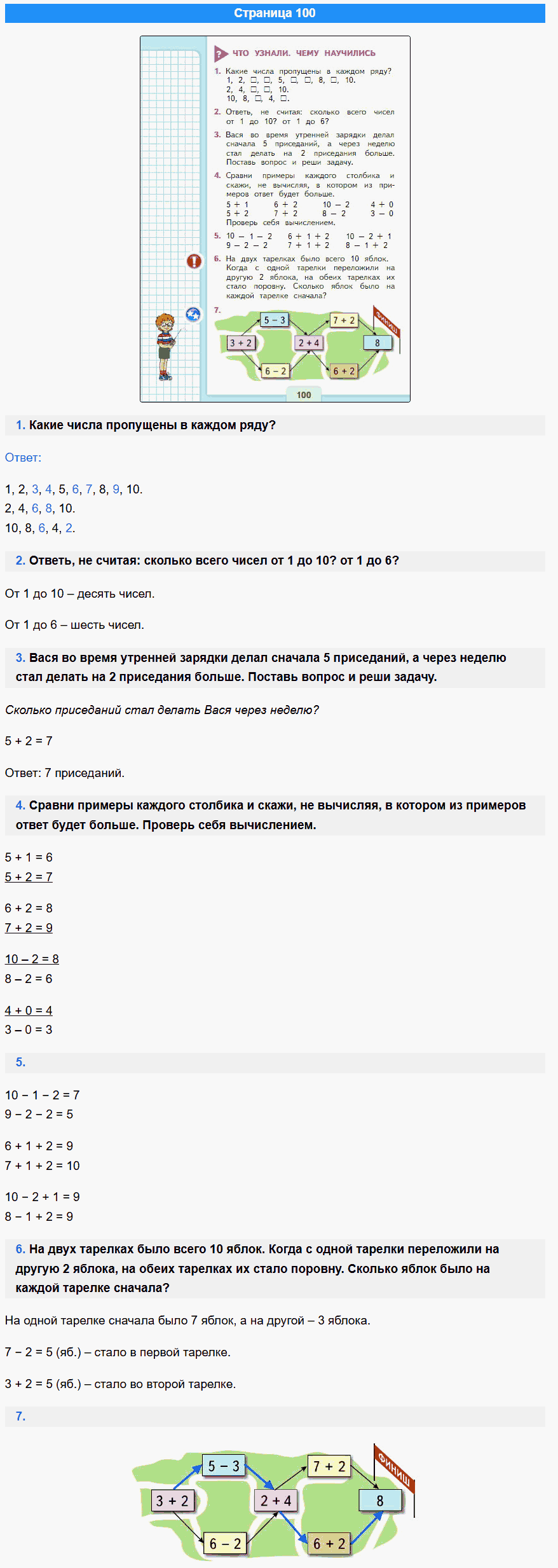 математика 1 класс моро учебник стр 100