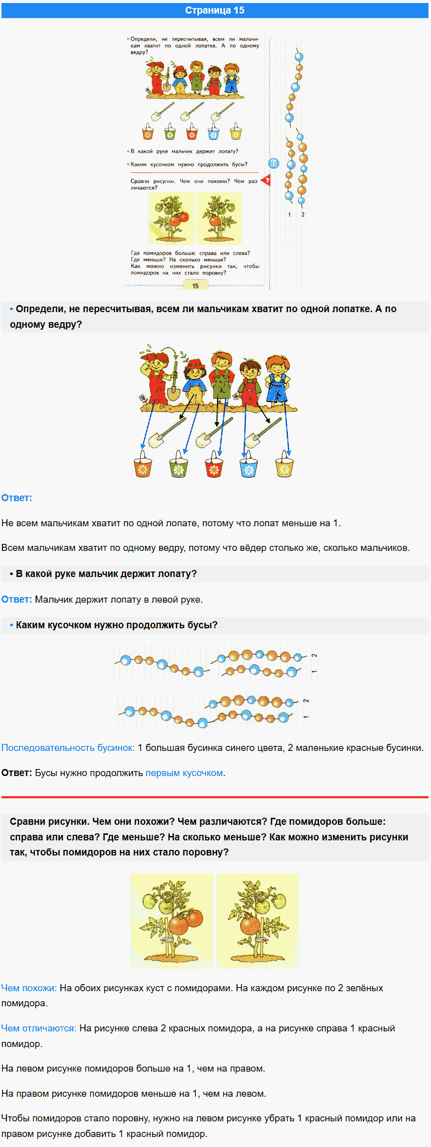 математика 1 класс моро учебник стр 15