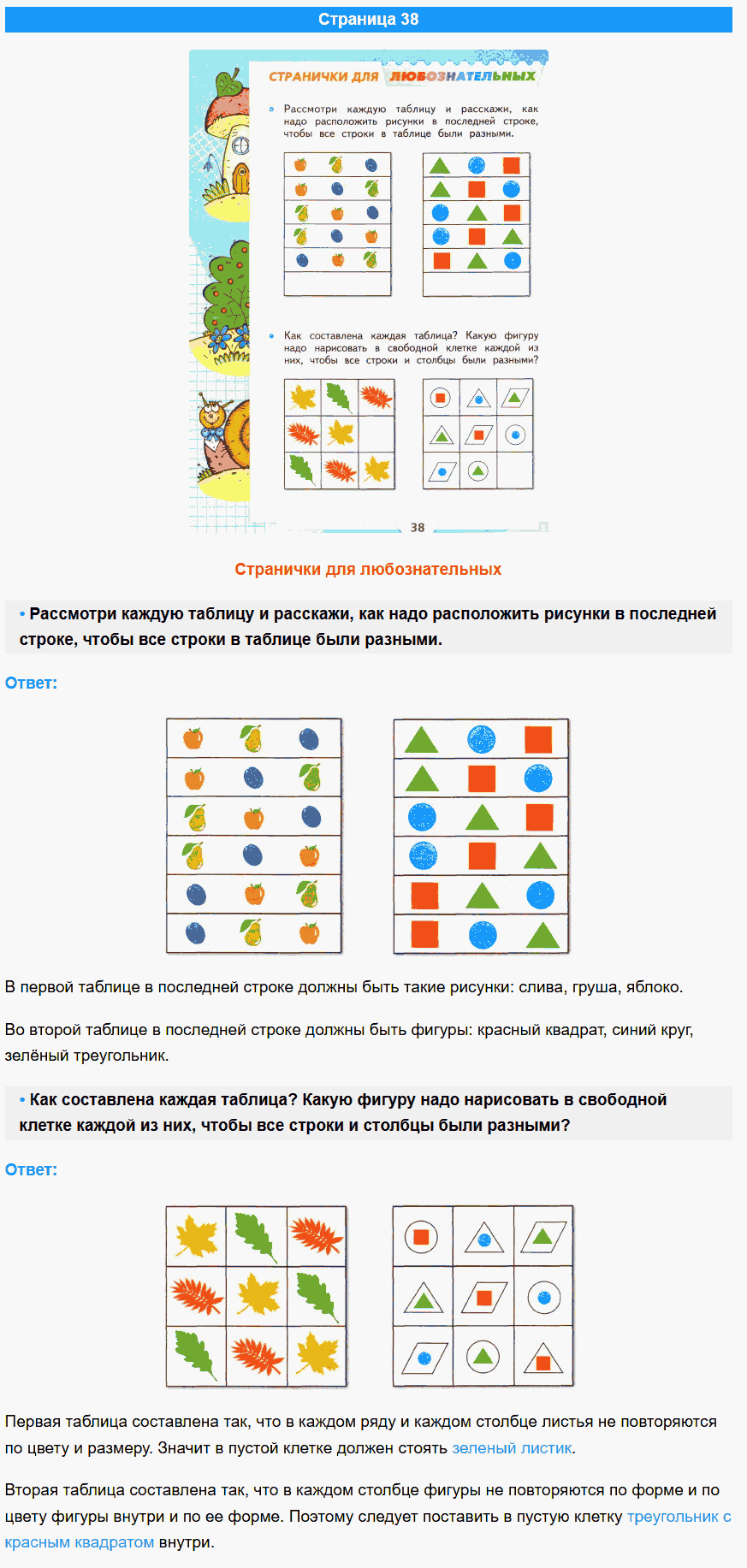 математика 1 класс моро учебник стр 38