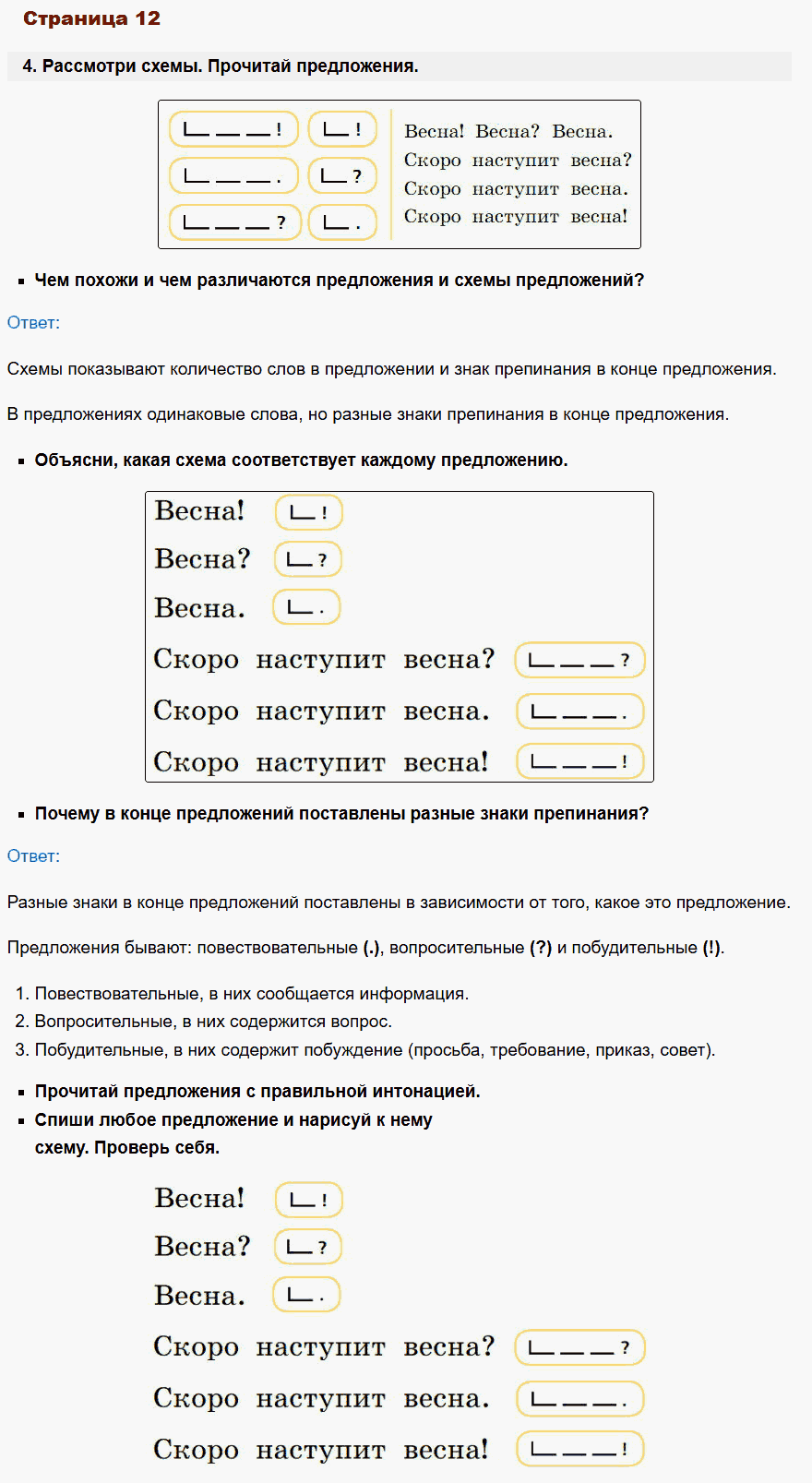 русский язык 1 класс канакина стр 12